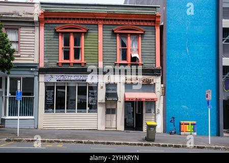 Un vecchio edificio in Victoria Street West, Auckland, North Island, nuova Zelanda Foto Stock