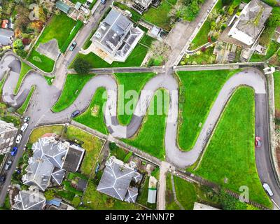 Vista aerea dall'alto dell'isola di Bute di Rothesay Foto Stock