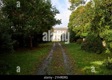lane che conduce al castello di buncrana buncrana, contea di donegal, repubblica d'irlanda Foto Stock