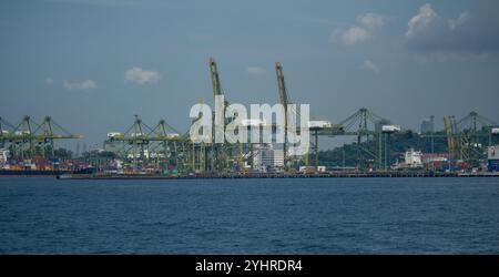 Porto container di Singapore Victoria Dock. Foto Stock
