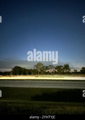 Comet Tsuchinshan-ATLAS - Comet C/2023 A3 a Spring Hill Kansas Foto Stock