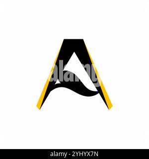Lettera iniziale A Logo Design. Un Logo Design. Lettera A simbolo. Lettera A. lettera iniziale. Illustrazione Vettoriale