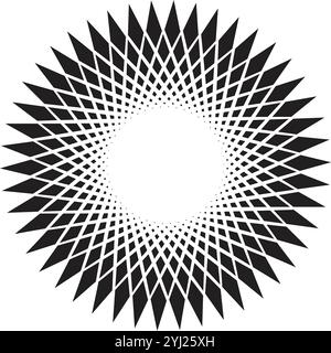 Spirale circolare monocromatica astratta Illustrazione Vettoriale