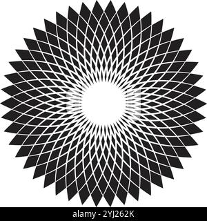 Spirale circolare monocromatica astratta Illustrazione Vettoriale