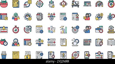Raccolta di icone vettoriali di alta qualità con traccia modificabile. Ideale per progetti professionali e creativi. Illustrazione Vettoriale