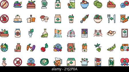 Raccolta di icone vettoriali di alta qualità con traccia modificabile. Ideale per progetti professionali e creativi. Illustrazione Vettoriale