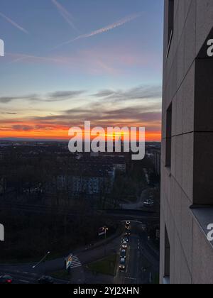 Alba da un alto edificio a Colonia 2024 Foto Stock