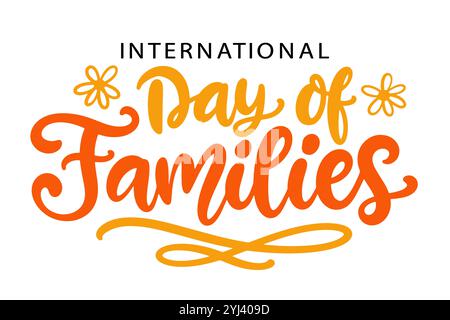 Giornata Internazionale delle famiglie Banner Typography Illustrazione Vettoriale