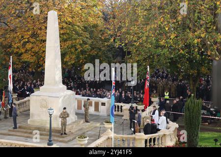 Cheltenham's War Memorial and Municipal Offices on the Promenade in Cheltenham - 10 novembre 2024 foto di Antony Thompson/Thousand Word Media Ltd Foto Stock