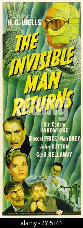 Poster, The Invisible Man Returns (Universal, 1940) (riferimento file n. 34580-852THA) Foto Stock