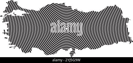 Türkiye disegno dell'icona illustrazione mappa Illustrazione Vettoriale