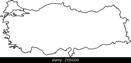Türkiye disegno dell'icona illustrazione mappa Illustrazione Vettoriale