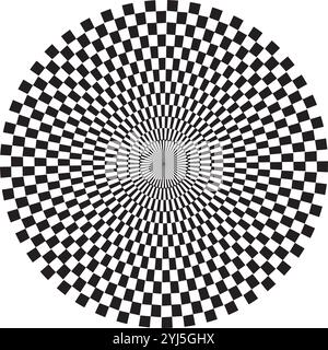 Ripetizione del cerchio dell'illuminazione ottica geometrica Illustrazione Vettoriale