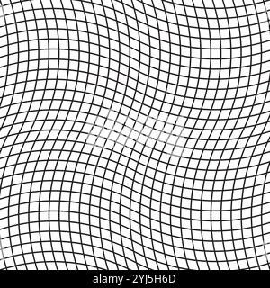 Design degli elementi di sfondo della lattice a onda geometrica. Illustrazione Vettoriale