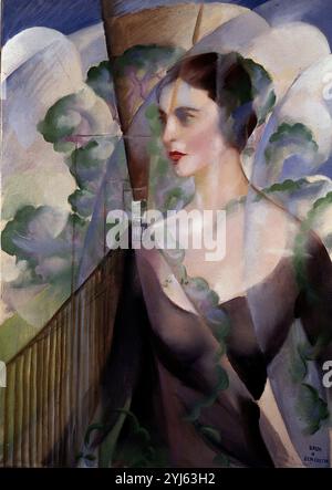 RETRATO DE BENEDETTA MARINETTI - SIGLO XX. AUTORE: GIACOMO BALLA. LUOGO: MUSEO NAZIONALE D'ART MODERNE. Roma. ITALIA. Foto Stock