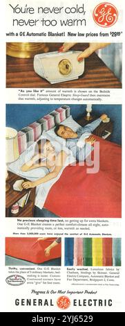 1956 coperta automatica GE General Electric con quadrante di controllo Sleep-Guard Foto Stock