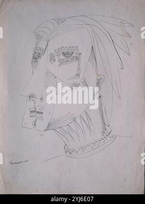 AUTORRETRATO - DIBUJO - 1945. Autore: EUGENIO GRANELL (1912-2001). Luogo: RITIRO PRIVATO. Foto Stock