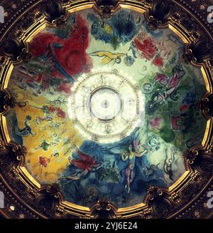 Interno della cupola del Teatro dell'Opera di Parigi. 1964. Parigi, Opera Garnier. Autore: MARC CHAGALL (1887-1985). POSIZIONE: TEATRO DE LA OPERA. Francia. Foto Stock