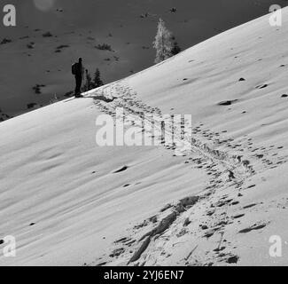 Skitour da Achensee a Ochsenkopf Foto Stock