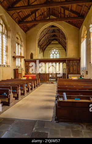 L'interno della chiesa parrocchiale di Sant'Elena, Ranworth Foto Stock