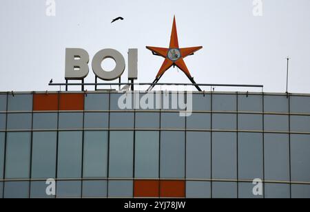 Mumbai, India. 13 novembre 2024. Il logo della Bank of India (BOI) si trova in cima al suo edificio per uffici a Mumbai. (Foto di Ashish Vaishnav/SOPA Images/Sipa USA) credito: SIPA USA/Alamy Live News Foto Stock