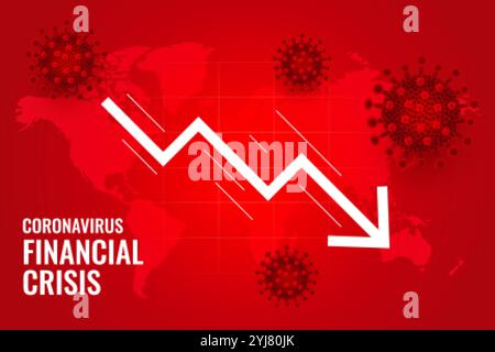 il coronavirus ha un impatto sulla crisi finanziaria globale Illustrazione Vettoriale