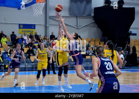 Kiev, Ucraina. 10 novembre 2024. Kiev, Ucraina 10 novembre 2024 Veronika Liubinets (35 UKR) durante le qualificazioni FIBA Womens Eurobasket 2025-Ukraine-Serbia-Rimi Olympic Centre a riga, Lettonia (KUBANOV PAVLO UKR/SPP) crediti: SPP Sport Press Photo. /Alamy Live News Foto Stock