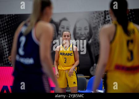 Kiev, Ucraina. 10 novembre 2024. Kiev, Ucraina 10 novembre 2024 Daria Dubniuk (3 UKR) durante le qualificazioni FIBA Womens Eurobasket 2025-Ukraine-Serbia-Rimi Olympic Centre a riga, Lettonia (KUBANOV PAVLO UKR/SPP) crediti: SPP Sport Press Photo. /Alamy Live News Foto Stock