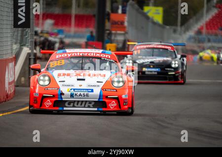 Adelaide, Australia del Sud, Australia. 14 novembre 2024. Il pilota Equity-One Pro DYLAN o'KEEFFE ha guidato la vettura Dexion Porsche 992 GT3 Cup giovedì, alla prova VAILO Adelaide 500 2024 del campionato Repco Supercars sul circuito di Adelaide Street il 14 novembre 2024 ad Adelaide, Adelaide. (Credit Image: © James Forrester/ZUMA Press Wire) SOLO PER USO EDITORIALE! Non per USO commerciale!/Alamy Live News/Alamy Live News Foto Stock