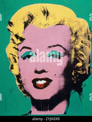 Andy Warhol (1928-1987). Artista americano. Figura di spicco del movimento "pop art". Green Marilyn, 1962 anni. Inchiostro acrilico e serigrafico su lino (50,8 x 40,6 cm). Galleria Nazionale d'Arte Washington D.C., Stati Uniti d'America. Foto Stock