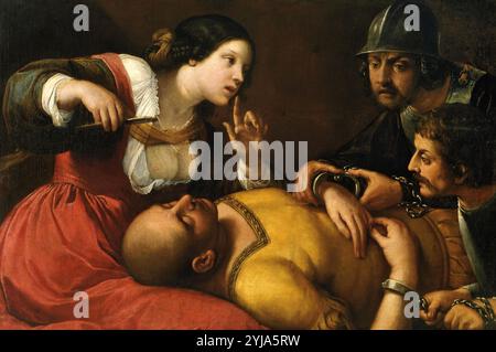 Caravaggio / "Sansone e Delilah", olio su tela. Museo: Hospital de Talavera, MANCHESTER, SPAGNA. Foto Stock