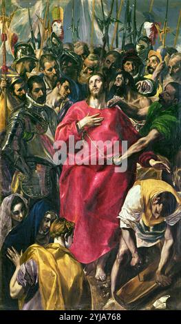 El Greco / 'la scomparsa di Cristo', 1577-1579, olio su tela, 285 x 173 cm. Museo: Catedral de Santa María, Toledo. GESÙ. MARY MAGDALENE. Maria di Clopa. VERGINE MARIA. Foto Stock