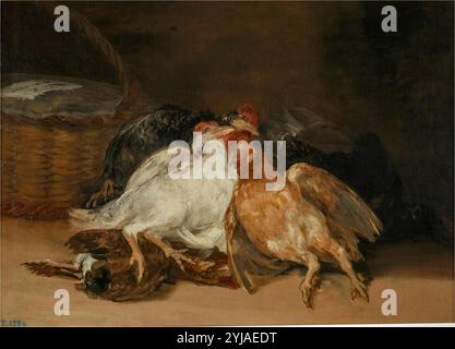 Francisco de Goya y Lucientes / "polli morti", 1808-1812, Scuola spagnola, olio su tela, 46 cm x 64 cm, P00752. MUSEO: MUSEO DEL PRADO, MADRID, SPAGNA. Foto Stock