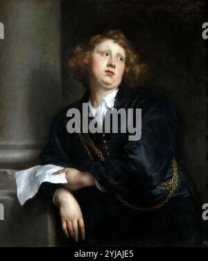 Antonio van Dyck / "Ritratto del musicista Henricus Liberti", 1627-1632, Scuola fiamminga, olio su tela, 107 cm x 97 cm, P01490. MUSEO: MUSEO DEL PRADO, MADRID, SPAGNA. ENRIQUE LIBERTI. Foto Stock