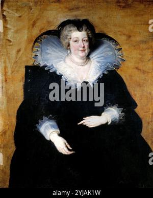 Pedro Pablo Rubens / "Marie de Medici, regina di Francia", ca. 1622, scuola fiamminga, olio su tela, 131 cm x 108 cm, P01685. MUSEO: MUSEO DEL PRADO, MADRID, SPAGNA. AUTORE: PETER PAUL RUBENS. MARIA DE MEDICI. Foto Stock