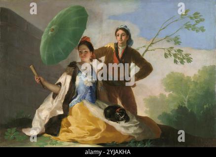 Francisco de Goya y Lucientes / "The Parasol", 1777, Scuola spagnola, olio su tela, 104 cm x 152 cm, P00773. MUSEO: MUSEO DEL PRADO, MADRID, SPAGNA. Foto Stock