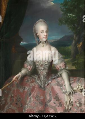 Anton Rafael Mengs / "Maria Carolina d'Austria, Regina di Napoli", CA. 1768, Scuola tedesca, olio su tela, 130 cm x 98 cm, P02194. MUSEO: MUSEO DEL PRADO, MADRID, SPAGNA. AUTORE: ANTON RAPHAEL MENGS. Foto Stock