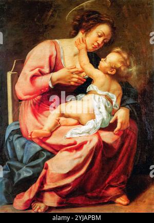 Artemisia Gentileschi, Madonna col bambino, pittura ad olio su tela, 1612 Foto Stock