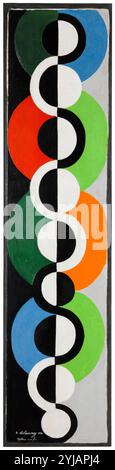Robert Delaunay, Rythme sans fin, (ritmo infinito), pittura astratta in olio su tela, 1934 Foto Stock