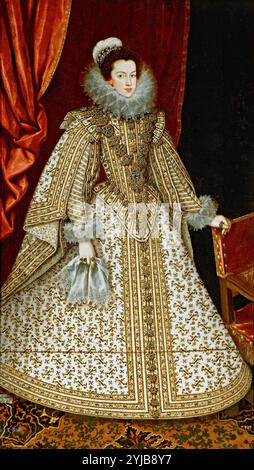 Rodrigo de Villandrando / 'Isabella di Borbone, futura regina di Spagna', ca. 1620, Scuola spagnola, olio su tela, 201 cm x 115 cm, P07124. MUSEO: MUSEO DEL PRADO, MADRID, SPAGNA. Foto Stock