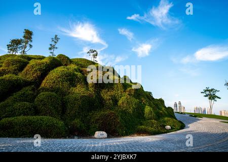 Doha, Qatar - 17 dicembre. 2021.Katara Green Hills - parco in Qatar. Foto Stock