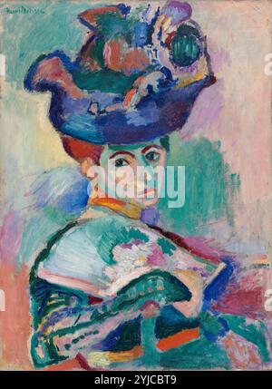 Donna con un cappello, 1905 anni. MUSEO: MUSEO DI ARTE MODERNA, SAN FRANCISCO, STATI UNITI. Autore: HENRI MATISSE. Foto Stock