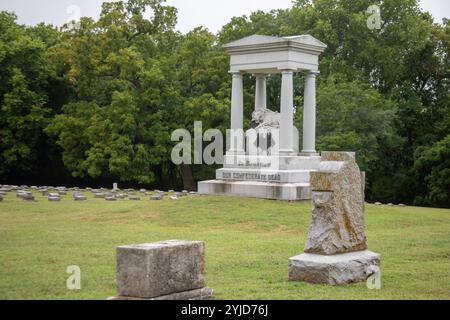 Higginsville, Missouri - il Confederate Cemetery presso il Confederate Memorial State Historic Site. Dopo la guerra civile, il sito era sede della Confedera Foto Stock