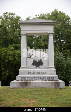 Higginsville, Missouri - il Confederate Cemetery presso il Confederate Memorial State Historic Site. Dopo la guerra civile, il sito era sede della Confedera Foto Stock