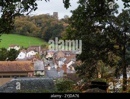 Villaggio di Dunster, Somerset. Foto Stock