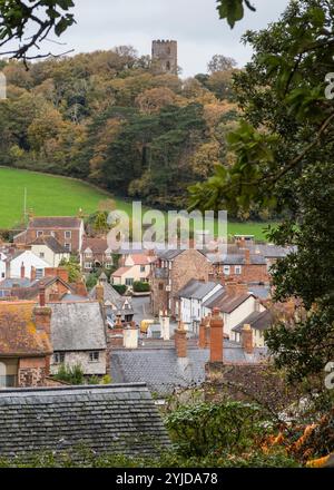 Villaggio di Dunster, Somerset. Foto Stock