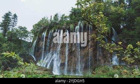 Il Parco Nazionale dei Laghi di Plitvice in Croazia Foto Stock