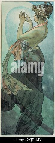 La Luna e le stelle. Studia per il Pole Star. Museo: Museo A. Mucha, Praga. Autore: Alfons Marie Mucha. Foto Stock