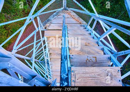 Aerea della torre dei vigili del fuoco di Ash Cave e della foresta di Hocking Hills Foto Stock