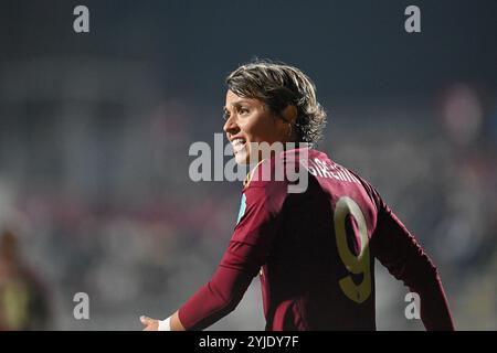 13 novembre 2024, stadio tre Fontane, Roma, Italia; UEFA Europa League calcio femminile; Roma contro Lione; Valentina Giacinti di AS Roma Foto Stock
